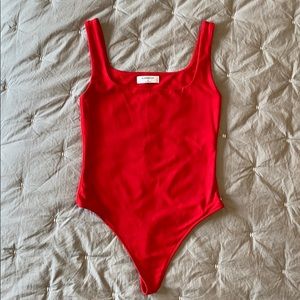 Aritzia Red Bodysuit
